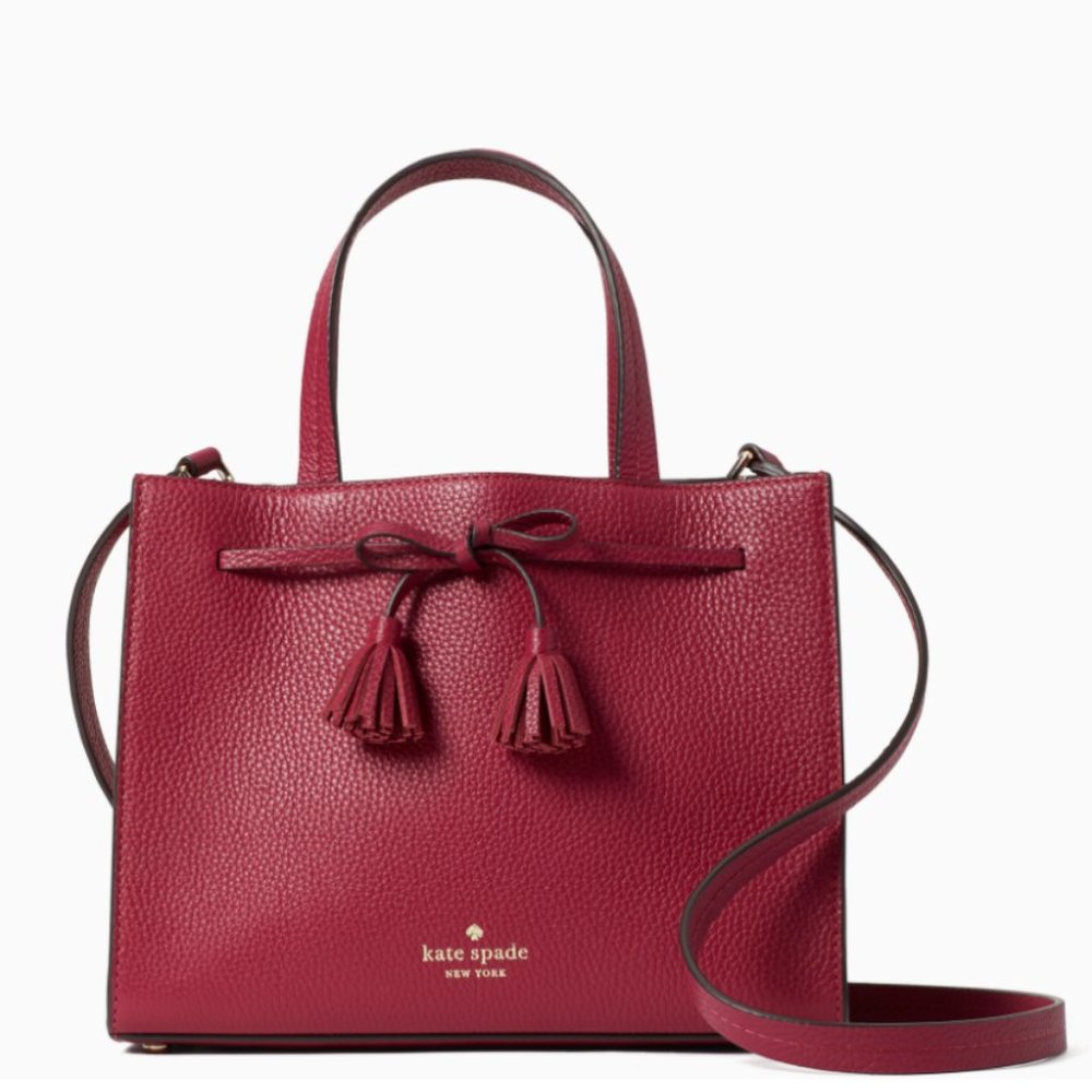 Kate Spade Hayes Small Satchel Cranberry Cocktail